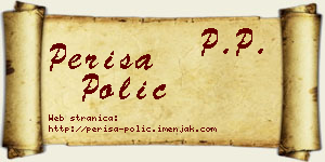 Periša Polić vizit kartica